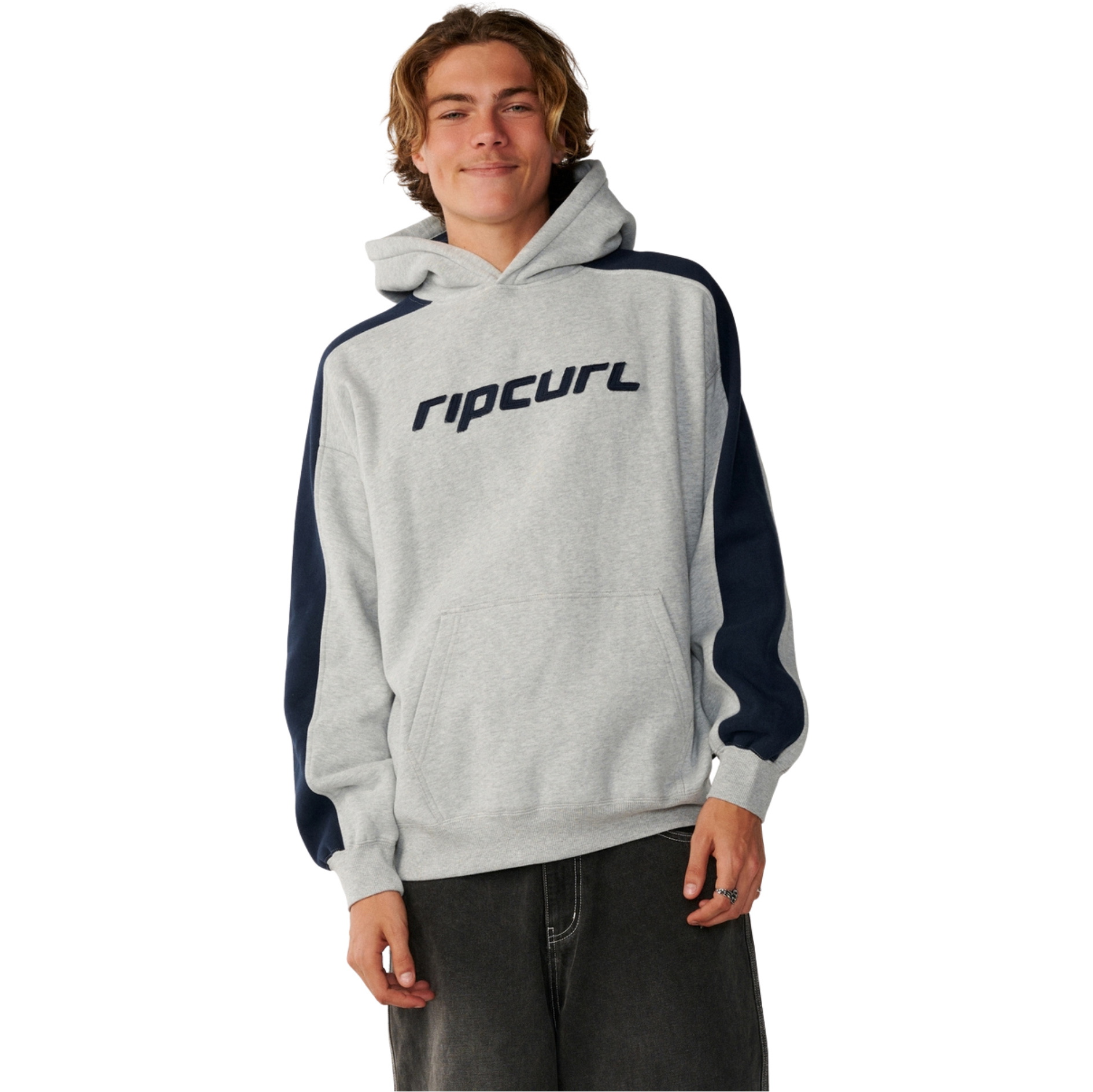 2026 Rip Curl Mens Archive Panel Hoodie 0CHMFL - Grey Marle
